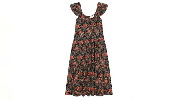 The Great - Plumeria Dress Black Enchanted Floral